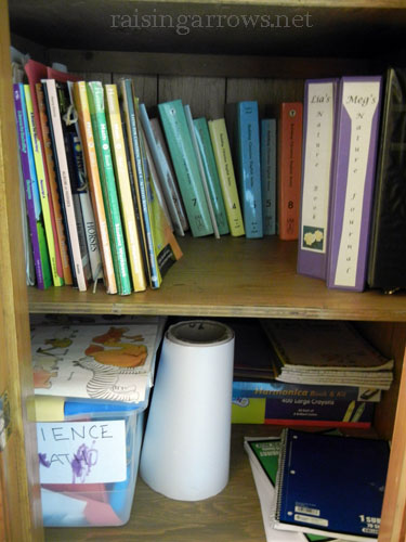 homeschool closet Quick and simple homeschool organization methods that work well for the large family household (and small spaces) without a lot of time, effort, and money.