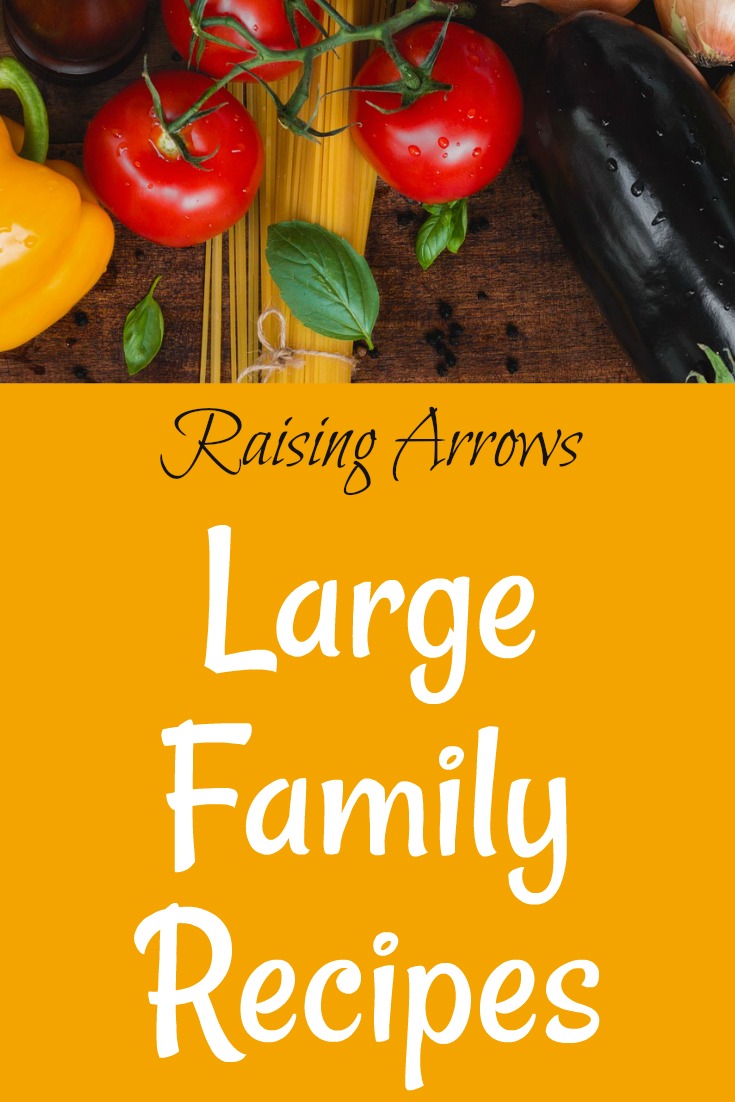 HUGE list of Large Family friendly recipes from a mom of 10!