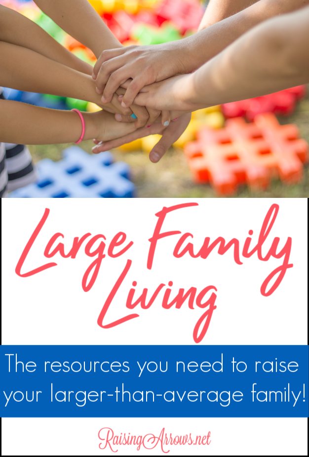 Large Family resources you need to manage your big family! Large family meals, parenting tips, homeschooling multiple ages, organization, and more!