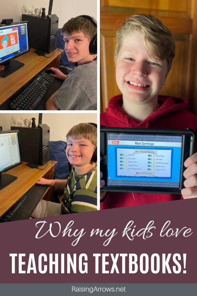 My homeschooled kids share why they love Teaching Textbooks and their favorite parts of this online homeschool math program.
